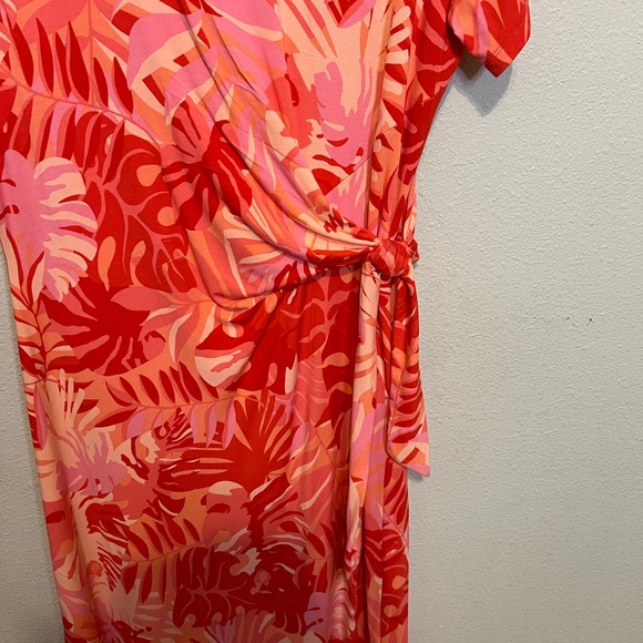 Chico's Red and Pink Patterned Top - Picture 3 of 6